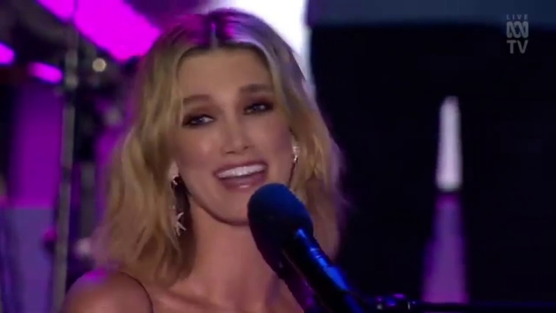 Delta Goodrem performing at Australia Day Live Concert