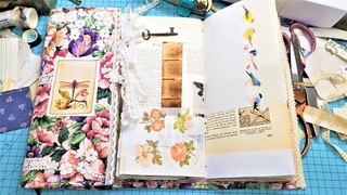 HOW TO MAKE A JUNK JOURNAL OUT OF A PLACEMAT! PLUS TOUGH TO FIT PAGES! No Problem! Paper Outpost :)