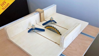 Making a Super Crosscut Sled with %100 DIY Clamps, Stop Block, T-Slots