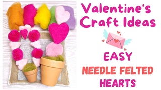 Valentine's Day Craft Ideas - Needle Felted Heart
