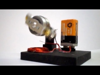 Toy DC Pulse Motor. Homemade from AC fan motor housing. Easy to make. Slow Speed.