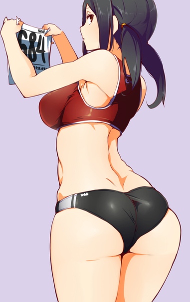 Long hair anime shorts curvy