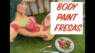 Body Paint Fresas / Pintura En Cuerpo Strawberries