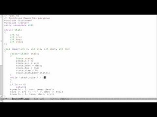 Урок 46. C++ Ханойская башня без рекурсии