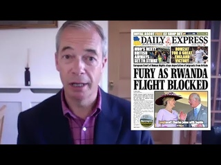 Farage reacts as Rwanda policy fails.