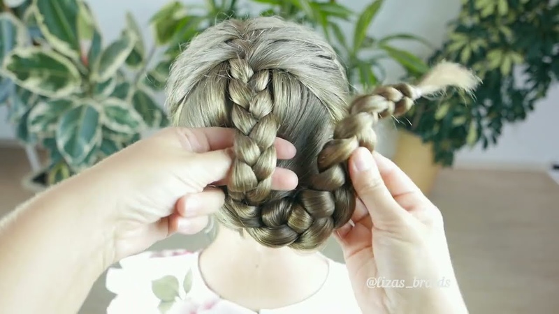 Simple way to make a bun from a braid. Easy