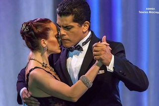 and Ruben Veliz with “Solo Tango“ orchestra. Танго. Сабрина и Рубен Велис.