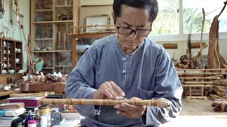 Process of Making Traditional Bamboo Wind Instrument by Korean Woodwind Instrument Craftsman