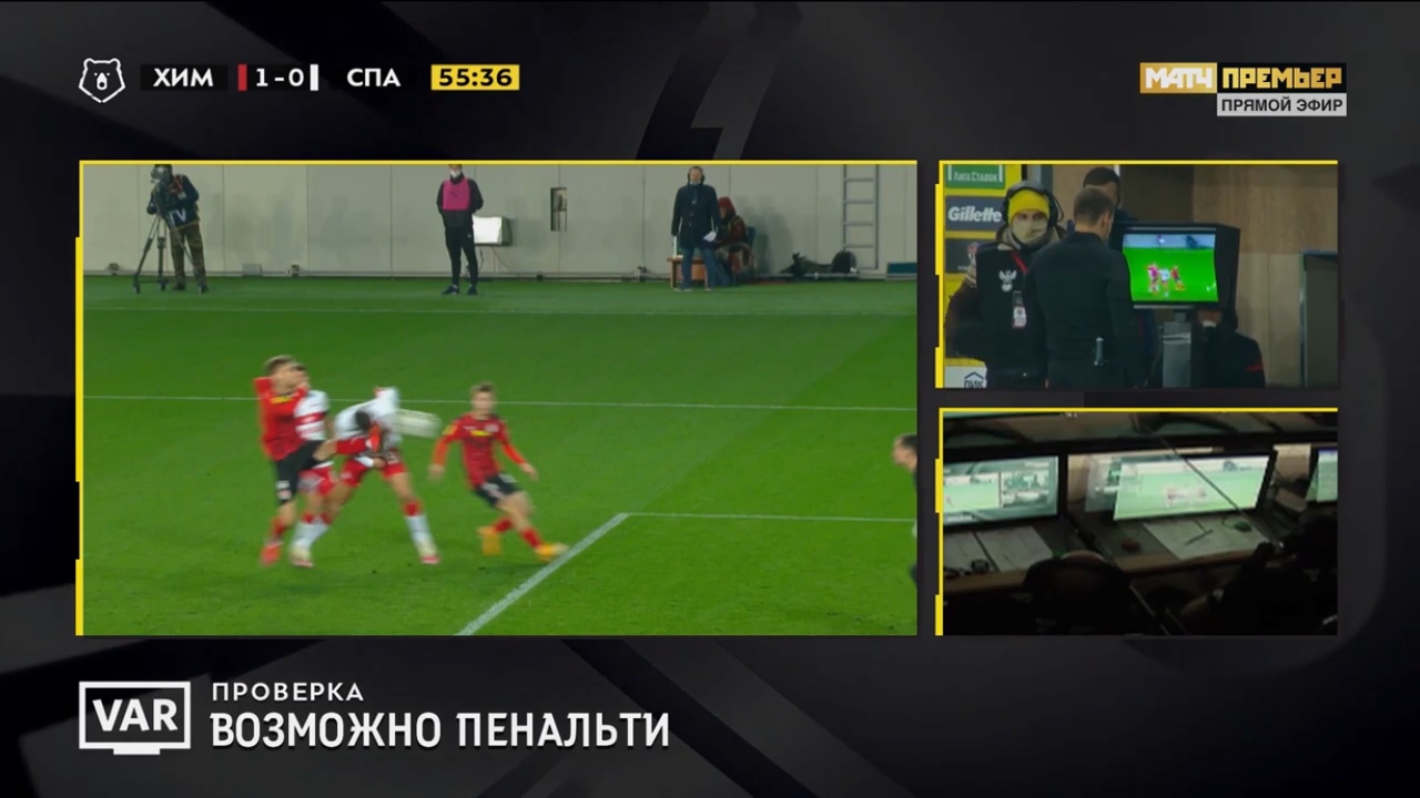 Химки - Спартак, 2:3. Эпизод с назначенным пенальти на Понсе