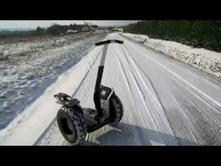 Катание на Segway зимой