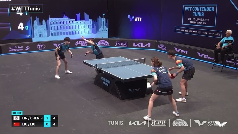 Lin, Chen vs Liu, Liu , XD SF, WTT Contender Tunis
