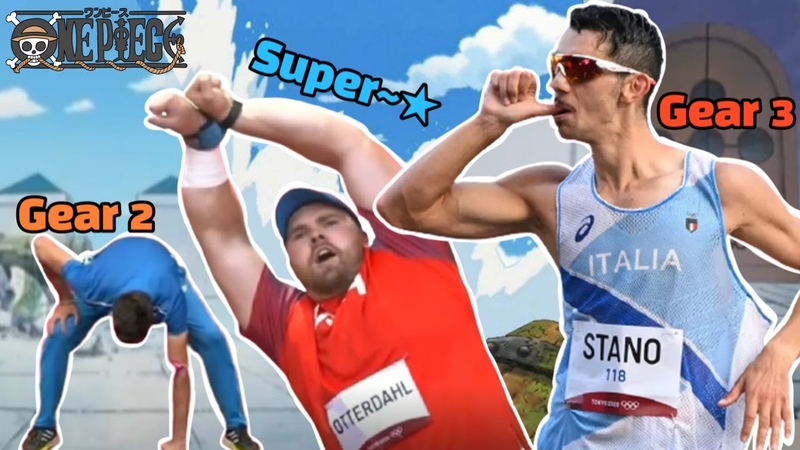 Olympic athletes One Piece pose moments ( Miltiadis Tentoglou, Payton Otterdahl, Massimo