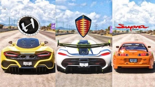 FH5 DRAG RACE! VENOM F5 Vs JESKO Vs SUPRA Rz