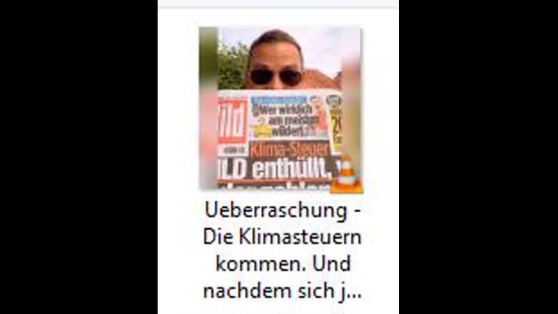 Ueberraschung Die Klimasteuern kommen. Und nachdem sich ja auch