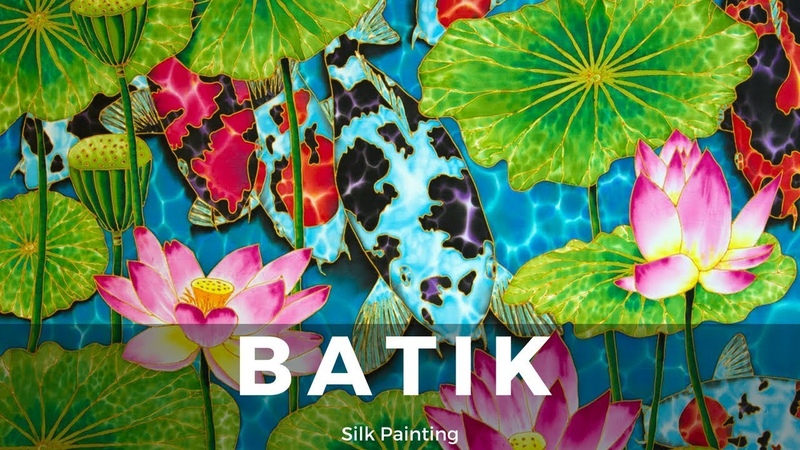 BATIK SILK PAINTING WITH JEAN BAPTISTE FINE ART KOI