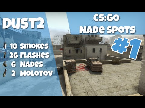 Dust2 18 Smokes, 26 Flashes, 6 Nades and 2