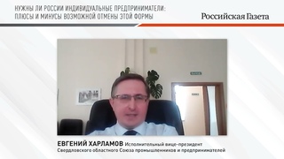 Исполнительный вице-президент СОСПП Евгений Харламов об идее отмены режима ИП
