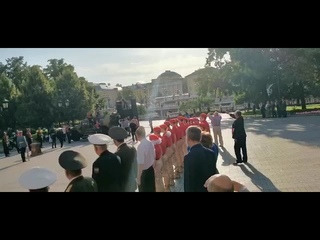 80-я годовщина начала ВОВ. Торжественное перемещение частицы Вечного огня  до Главного Храма ВС РФ
