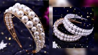 DIY Pearl Headband/Creating a Dreamy Pearl Headband: Exquisite, Easy, and Adored👌🤩