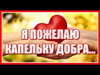 “Я пожелаю капельку добра cвоим родным и всем живущим людям...“ Красивое душевное стихотворение!