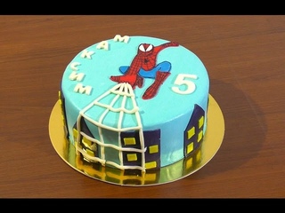 Торт Человек паук из мастики Детские торты  Spider-Man Cake mastic