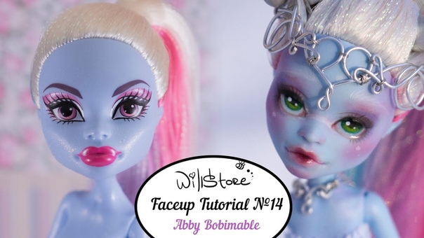 Faceup Tutorial 14 Abby Bominable OOAK Monster High repaint custom