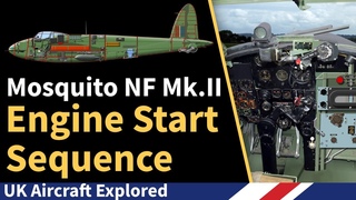 Mosquito Night Fighter  Engine Start Sequence