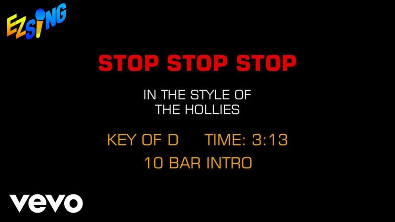 Hollies Stop Stop Stop ( Karaoke EZ