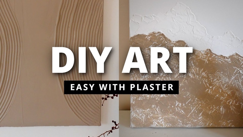 DIY PLASTER WALL ART 3 Easy Textured Art