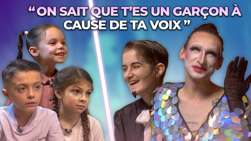 Des enfants rencontrent une Drag Queen et un Drag