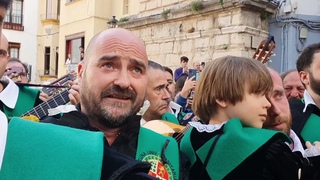 Salida de Nuestra Seora de Las Lgrimas acompaado por la Tuna 2023