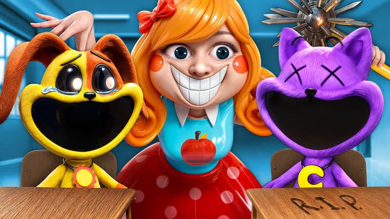 Мисс Делайт убила Улыбающихся Зверьков Cat Nap, Dogday и Crafty Corn из