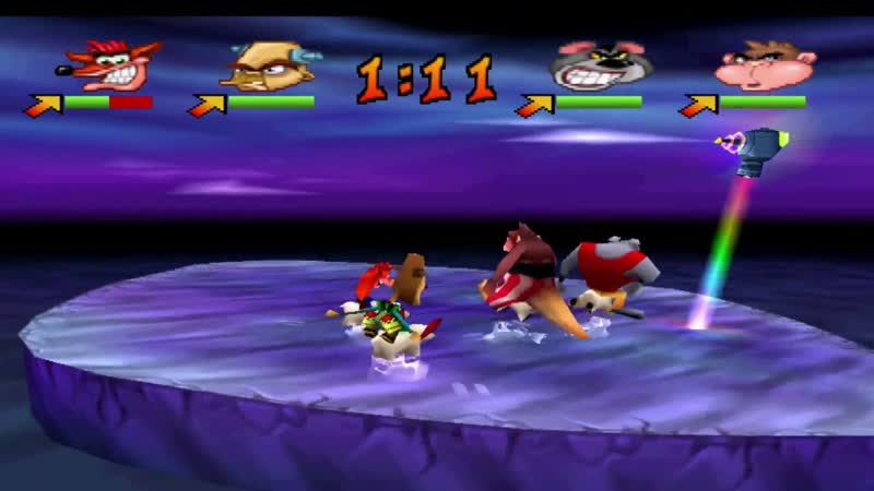 Crash Bash ( Playstation 1), Tilt Panic, Level 6 Crystal Run ( Storm tilt