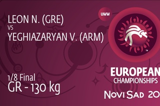 1/8 GR - 130 kg: V. YEGHIAZARYAN (ARM) df. N. LEON (GRE) by TF, 10-2