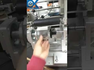 Guangzhou semi-automatic paper sticky labeling machine for PET glass flat oval hexagon bottles cans