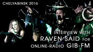 RAVEN SAID Interview online radio GIB-FM /2016