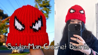 How to Crochet Spider-Man Beanie (Could be Venom too) Beginner Tutorial