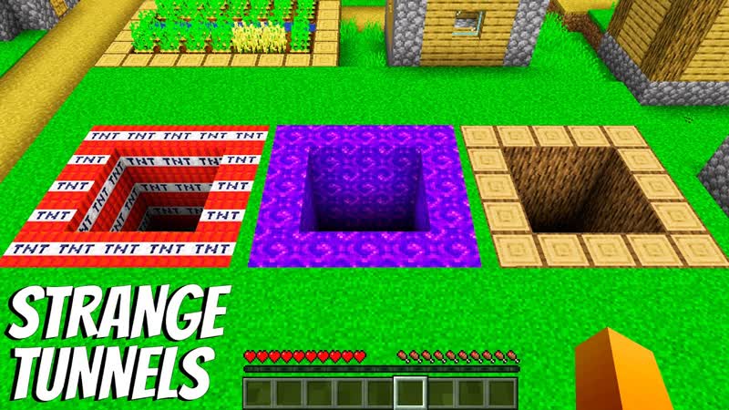 Whats INSIDE the TNT PIT, PORTAL and WOODEN in Minecraft PORTAL pit vs TNT