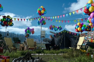 FFXV - Ignis sits on Gladio as he does pushups