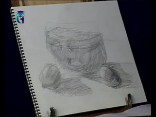Уроки рисования (12). Рисуем кочан капусты и луковицы