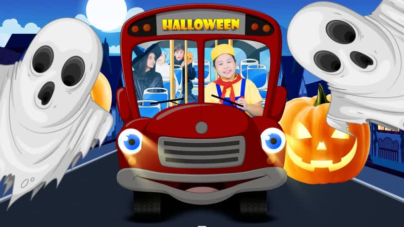 Wheels on the Bus on Halloween , Kids Funny