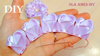 Посмотрите какие НЕЖНЫЕ  Очень Простые и такие КРАСИВЫЕ ЦВЕТЫ из ЛЕНТ!! Ribbon Flowers/Ola ameS