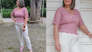 BLUSA DE CROCHE MARILEY FEITO EM PARCERIA COM  @marileypolo