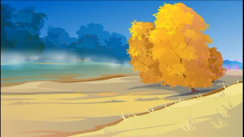 Autumn landscape. Vector art with Adobe