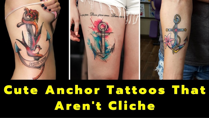 Cute Anchor Tattoos For Girls That Arent Cliche, Feminine Tattoos, Sexy Anchor Tattoo For