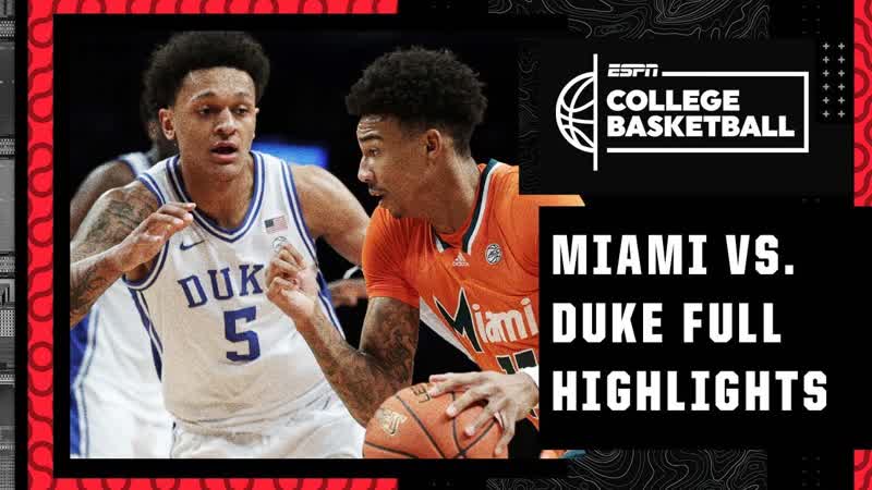 ACC Semifinal: Miami Hurricanes vs. Duke Blue Devils, Full Game