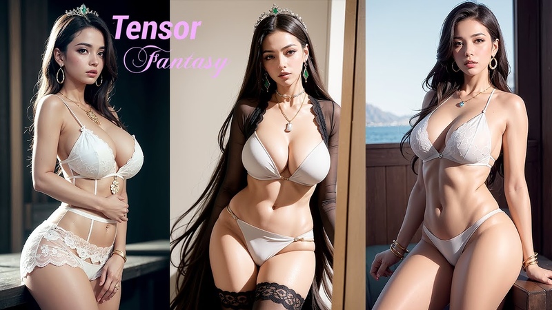 4 K Ai Fashion Art Book, Lingerie and Bikini, Queen Astria in the luxurious