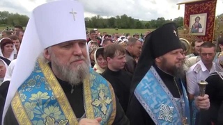 Встреча Пряжевская икона 2014 крестный ход граница Россия Украина молебен