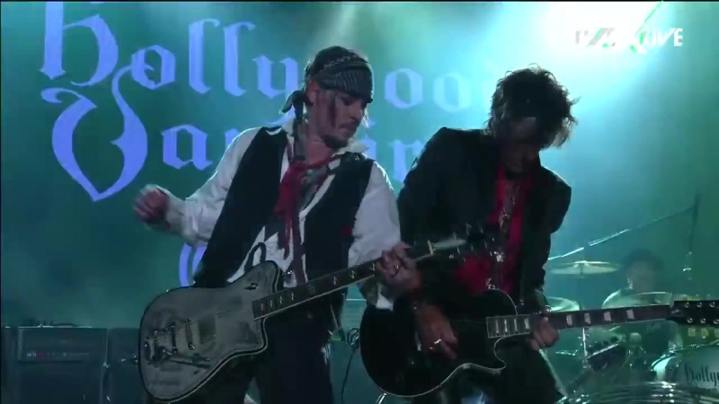 Hollywood Vampires. Alice Cooper, Johnny Depp, Joe Perry