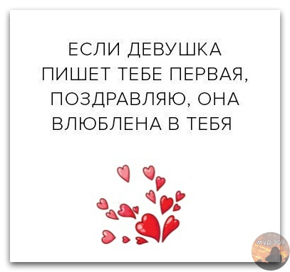 Картинка с надписью если девушка пишет первая поздравляю ты тормоз